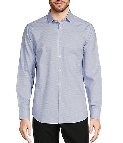 Murano Slim-Fit Diamond Print Long Sleeve Woven Shirt