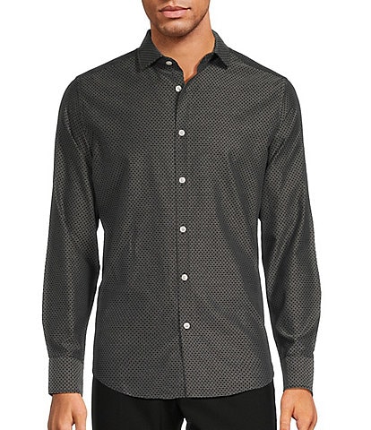 Murano Slim-Fit Geo Dobby Long Sleeve Woven Shirt