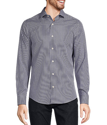 Murano Slim-Fit Non-Iron Italian Cotton Check Long-Sleeve Woven Shirt