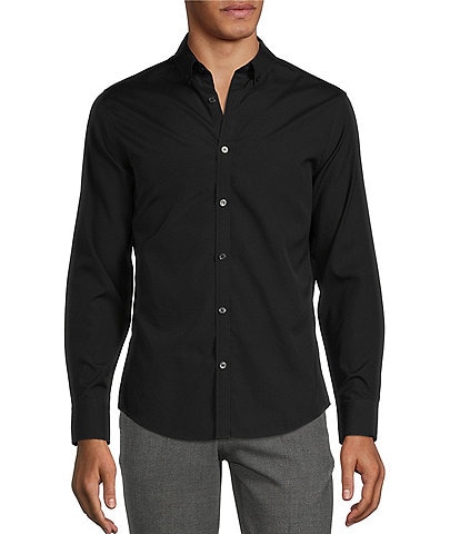 Murano Collezione Collection Slim-Fit Non-Iron Solid Long-Sleeve Woven Shirt