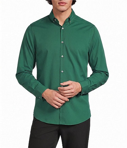 Murano Slim Fit Performance Solid Long Sleeve Woven Shirt