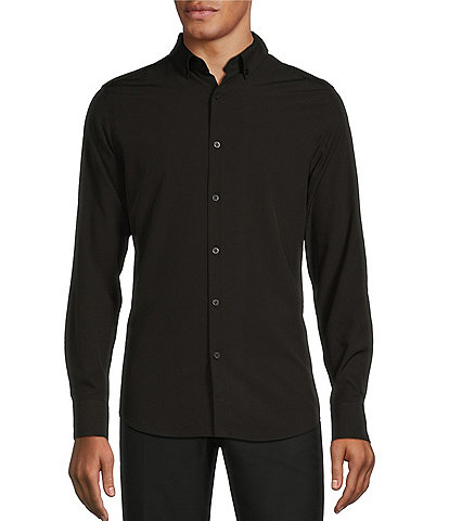 Murano Slim Fit Performance Stretch Solid Long Sleeve Woven Shirt