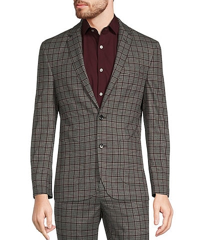 Murano Slim-Fit Plaid Suit Separates Blazer
