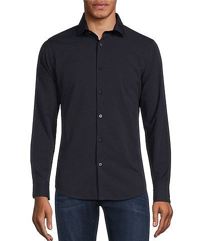 Murano Slim Fit Solid Performance Stretch Long Sleeve Woven Shirt