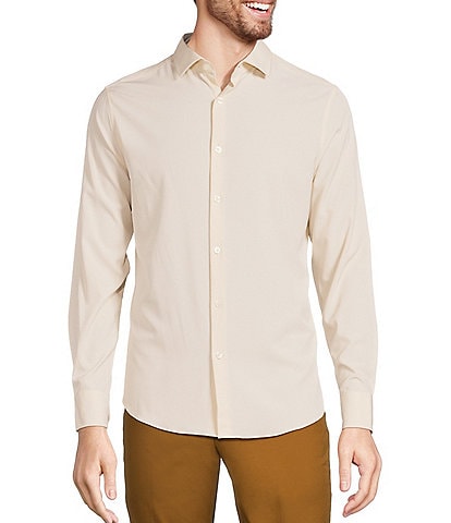 Murano Slim Fit Solid Performance Stretch Long Sleeve Woven Shirt