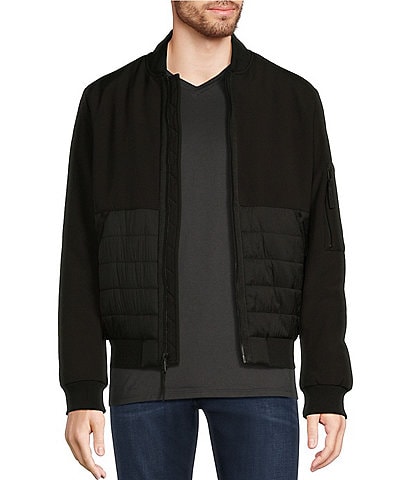 Murano Softshell Mixed Media Bomber Jacket