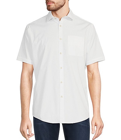 Murano Solid Poplin Short Sleeve Woven Shirt