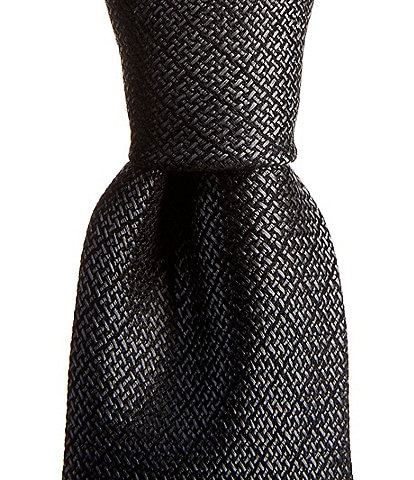 Murano Solid Textured 3#double; Woven Silk Tie