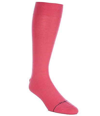 Murano Solid With A Toe Stripe Crew Dress Socks