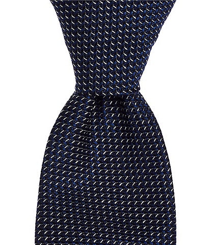 Murano Solid/Non-Solid 3#double; Narrow Woven Silk Blend Tie