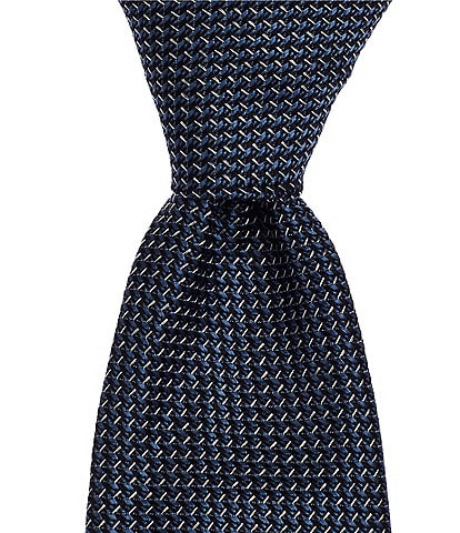 Murano Solid/Non-Solid 3#double; Narrow Woven Silk Blend Tie