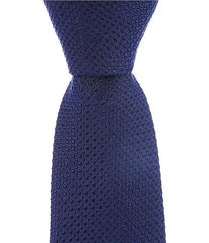 Murano Textured Solid Poly Silk Traditional Tie