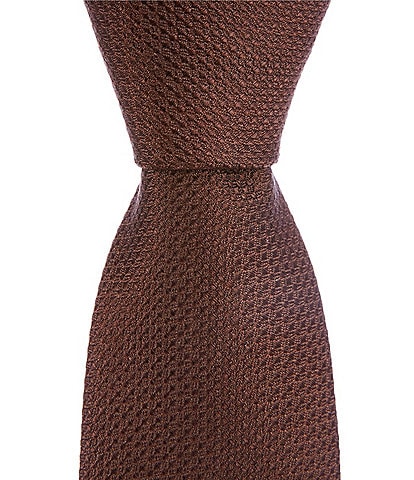 Murano Textured Solid Poly Silk Traditional Tie
