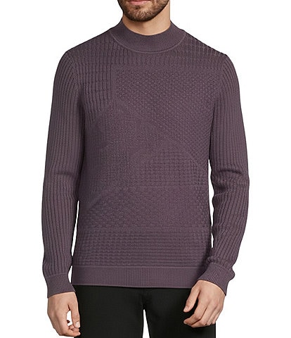 Murano The Holiday Edit Collection Mock Neck Textured Sweater