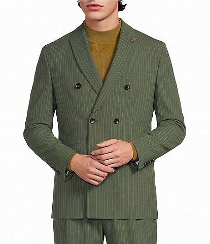 Murano The Legend Collection Coordinating Slim Fit Pinstripe Suit Separates Jacket