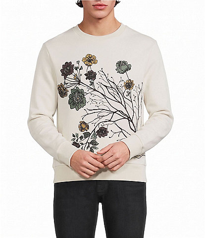 Murano The Legend Collection Slim Fit Branch Print Neoprene Sweatshirt