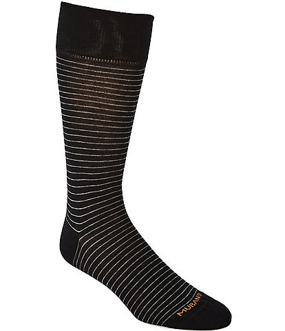 Murano Thin Stripe Crew Dress Socks