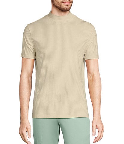 Murano Verdant Vibes Collection Slim Fit Short Sleeve Mock Neck T-Shirt