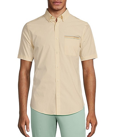 Murano Verdant Vibes Collection Slim Fit Stripe Pocket Short Sleeve Woven Shirt