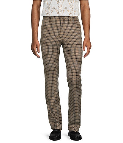 Murano Wanderin West Collection Evan Extra Slim-Fit Geometric Jacquard Suit Separates Dress Pants