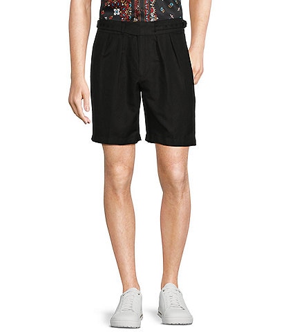 Murano Wanderin West Collection Solid Linen 8" Inseam Shorts