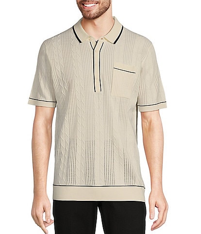 Murano Wanderin West Collection Tipped Short Sleeve Polo Shirt