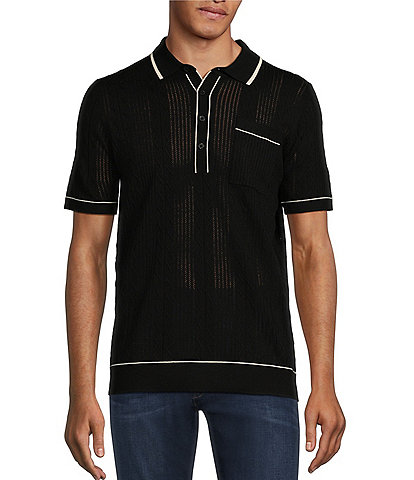 Murano Wanderin West Collection Tipped Short Sleeve Polo Shirt