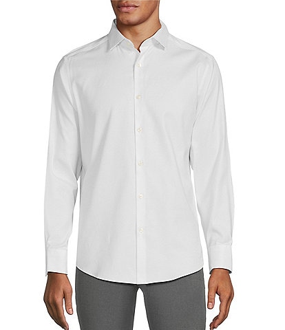 Murano Wardrobe Essentials Big & Tall Slim Fit Solid Stretch Twill Long Sleeve Woven Shirt