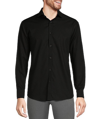 Murano Big & Tall Wardrobe Essentials Dobby Stretch Long Sleeve Woven Shirt