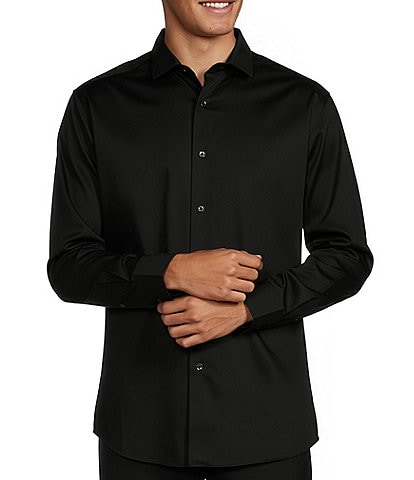 Murano Wardrobe Essentials Classic Fit Solid Long Sleeve Woven Shirt