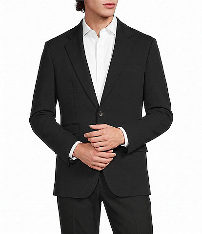 Murano Wardrobe Essentials Coordinating Slim Fit Solid Textured Suit Separates Knit Blazer