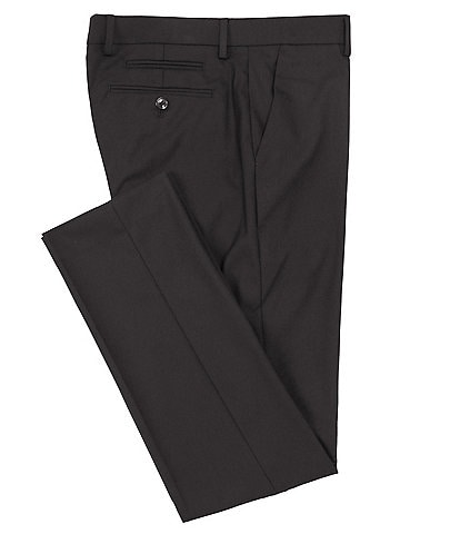 Murano Wardrobe Essentials Evan Extra Slim-Fit TekFit Waistband Suit Separates Flat-Front Dress Pants