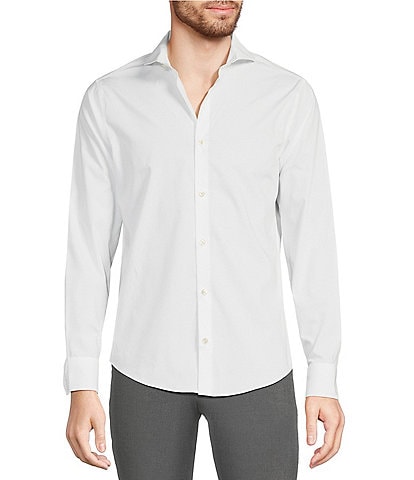 Murano Wardrobe Essentials Slim Fit Solid Long Sleeve Woven Shirt