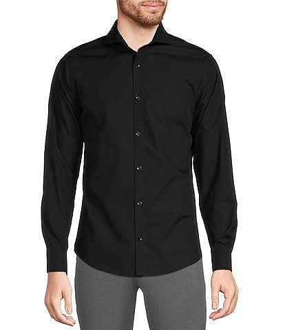 Murano Wardrobe Essentials Slim Fit Solid Long Sleeve Woven Shirt
