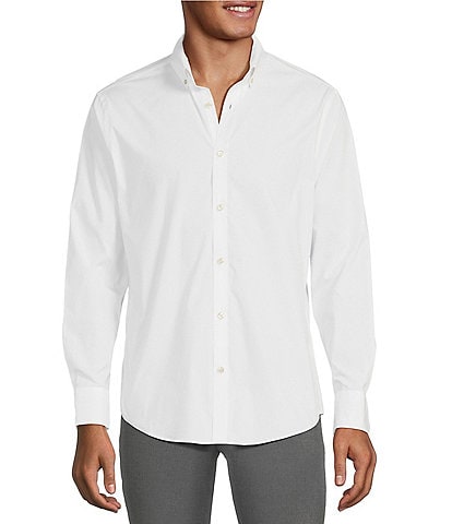 Murano Wardrobe Essentials Ultimate Modern Comfort Stretch Solid Long Sleeve Woven Shirt