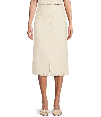 Calvin Klein High Rise Luxe Stretch Coordinating Pencil Skirt