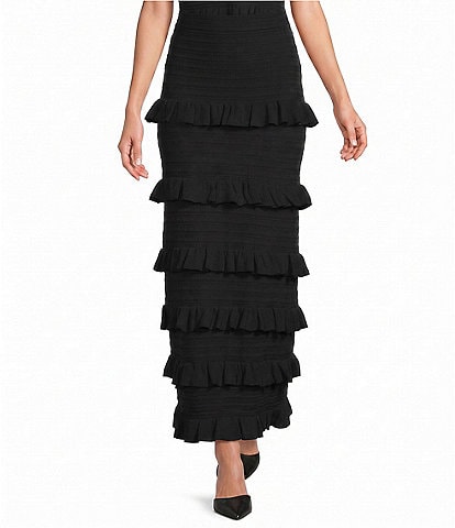 Muse by Marchesa Coordinating Pointelle Ruffle Maxi Skirt