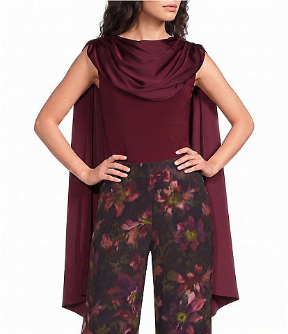 Muse by Marchesa June Cowl Neck Draped Bodysuit