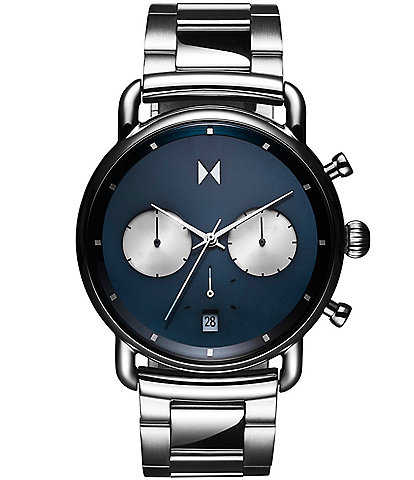 MVMT Men's Blacktop Chronograph Blue Dial Stainless Steel Bracelet Watch