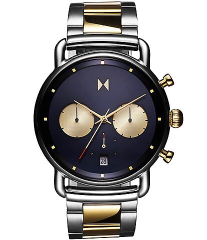 MVMT Men's Blacktop Chronograph Two Tone Stainless Steel Bracelet Watch