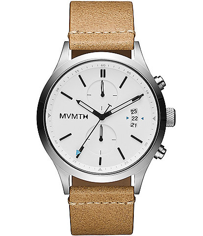 MVMT Men's Havoc Chronograph Sandstone Leather Strap Watch