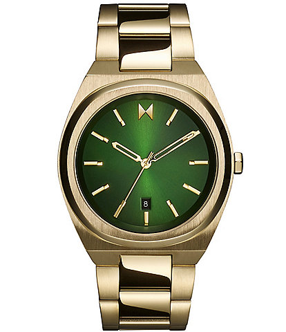 MVMT Men's Odyssey Ionic Plated Light Gold Steel Bracelet Watch