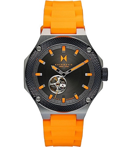 MVMT Men's Raptor Automatic Orange Silicone Strap Watch