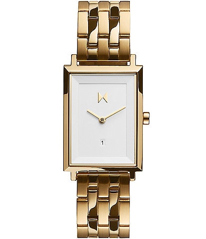 MVMT Signature Square Charlie Gold Stainless Steel Bracelet Watch