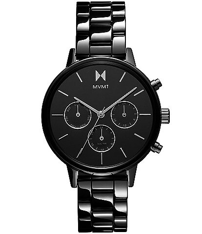 MVMT Women's Nova Chronograph Black Ceramic Bracelet Watch