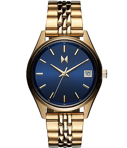 MVMT Women's Rise Boyfriend Quartz Analog Gold Tone Stainless Steel Bracelet Watch