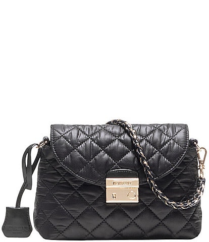 Mz Wallace Crosby Mini Nylon Quilted Lock Shoulder Bag