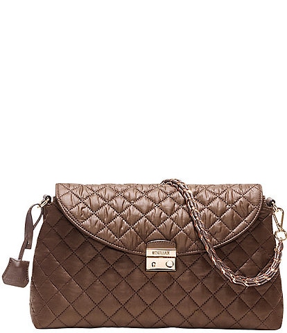 MZ Wallace Crosby Push Lock Nylon Quilted Shoulder Bag