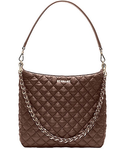 MZ Wallace Crosby Quilted Nylon Hobo Shoulder Bag