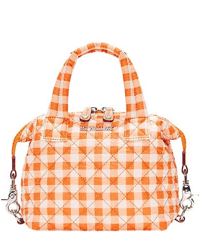 MZ Wallace Micro Sutton Gingham Satchel Tote Bag